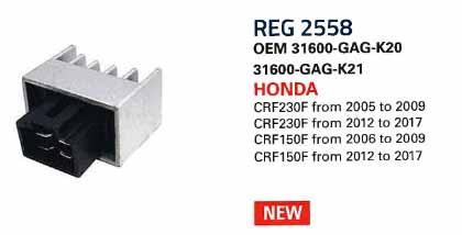 DZE Electrics Regulator Reg 02558-04, Honda CRF230F CRF150F 13600-gag-k20