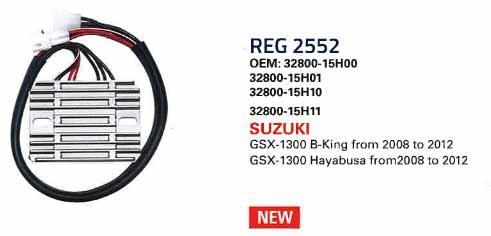 DZE Electrics Regulator Dze 02552-04 2552, Suzuki Gsx-1300 08-12, 32800-15h00, 32800-15h01, 32800-15h10, 32800-15h11