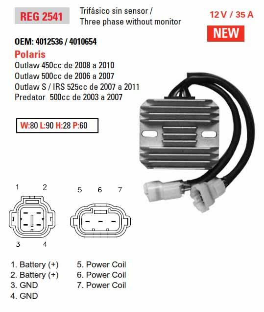 DZE Electrics Voltage Regulators Dze 02541-04, Polaris 4110654, 401536, 4010654, Arrowhead 230-22204, Apo6023
