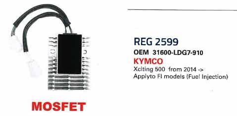 DZE Electrics Voltage Regulators Dze 2599, 02599-04, Kymco Xciting 500, Applyto Fl 31600-ldg7-910