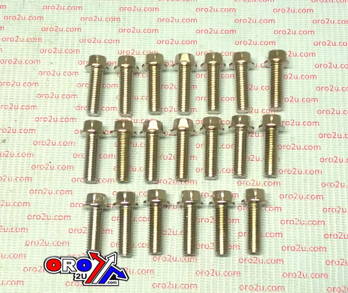 C.C. PRODUCTS M8 x 25mm FLANGE BOLT, PACK OF 20, 10mm HEX