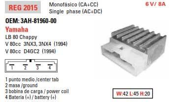 DZE Electrics Regulator Voltage 12v / 8a, Dze 02015-04 3ah-81960-00-00