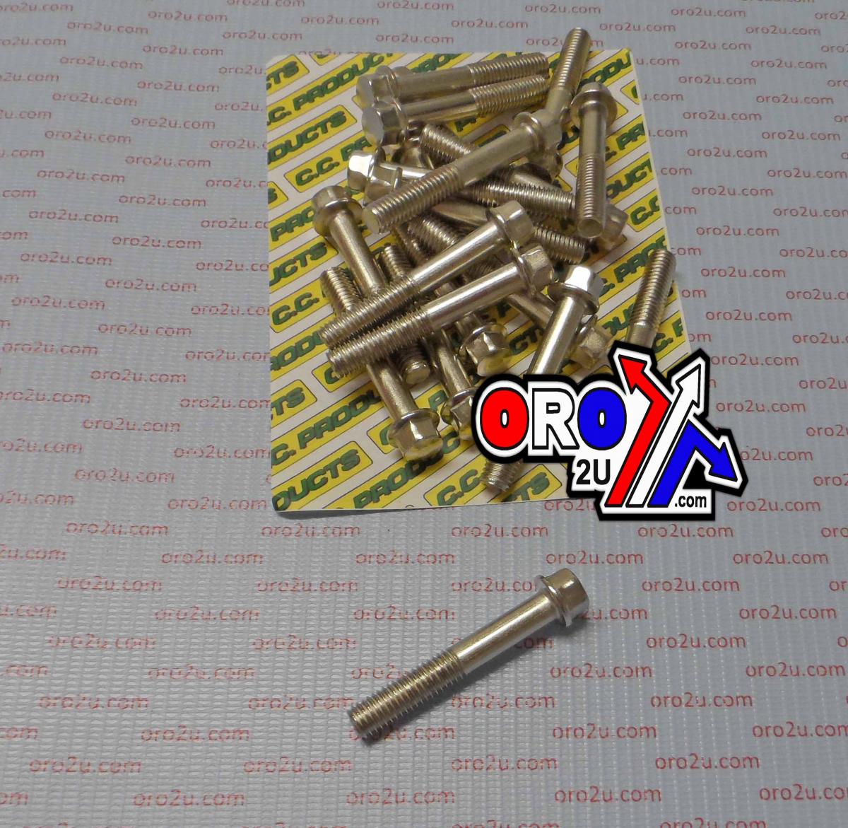 CC Products M8 X 50mm Flange Bolt, Pack of 20, 10mm Hex