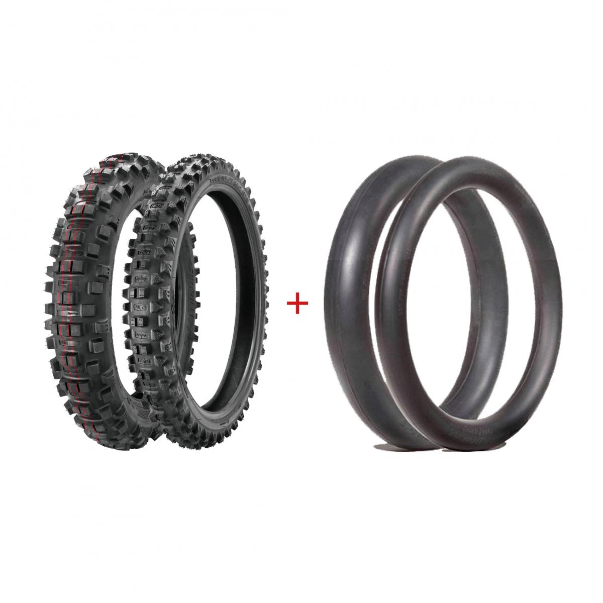 Borilli BORILLI EXTREME ENDURO PACKAGE, 3N4-21, 3N6-26, 3N7-19, 3N7-26, DURA MOUSSE 62-594F.SOFT = 18-140/80, 62-592F.SOFT = 21-90/90 (90/100), SUPER SOFT REAR & SOFT FRONT TYRE
