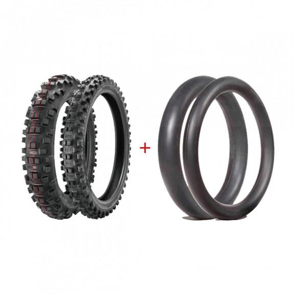 Borilli BORILLI ENDURO MEDIUM PACKAGE, 3N3-21, 3N4-26, 3N5-26, 3N6-21, DURA MOUSSE 62-599F = 21-90/100, 62-594F.E = 18-140/80, MEDIUM REAR & MEDIUM FRONT TYRE