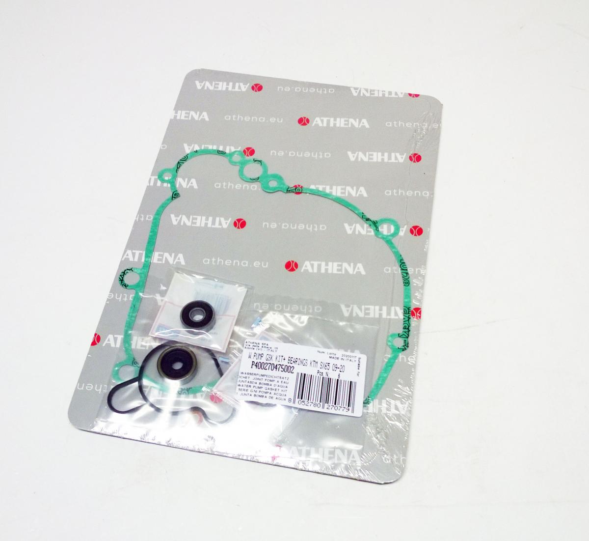 Athena Water Pump Gasket Kit SX/XC/TC/MC 65 09-22, Athena P400270475002 KTM/husky/gas with Bearing