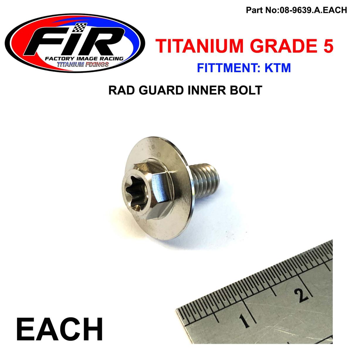 FIR Gr5 KTM Rad Guard Inner Bolts Ea Titanium, SX EXC SXF Excf 16-2020, / 0024060123