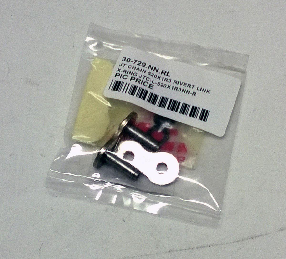 JT Drive Chain Rivet Link X-ring 520x1r3 Nickel Jtcl520x1r3nnr