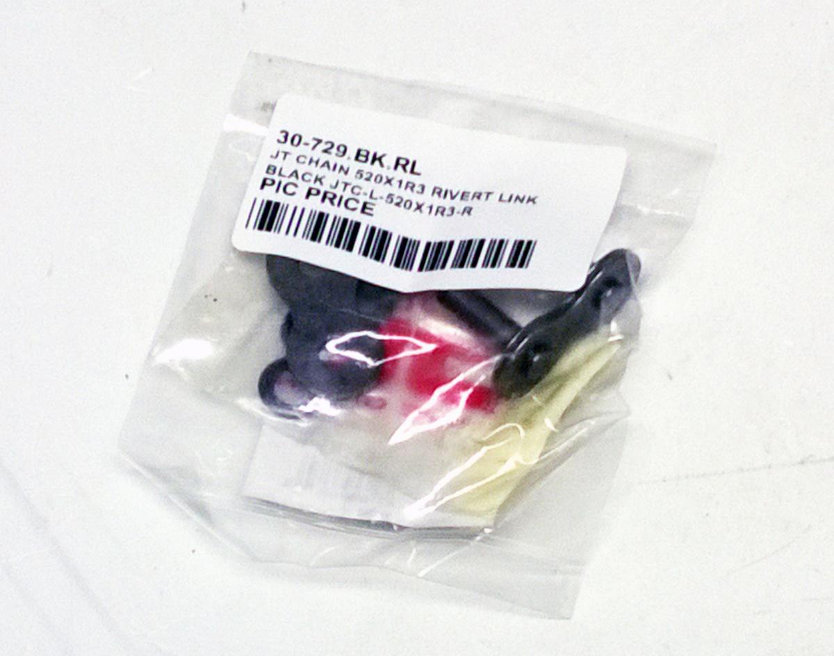 JT Drive Chain Rivet Link X-ring 520x1r3 Black Jtcl520x1r3r