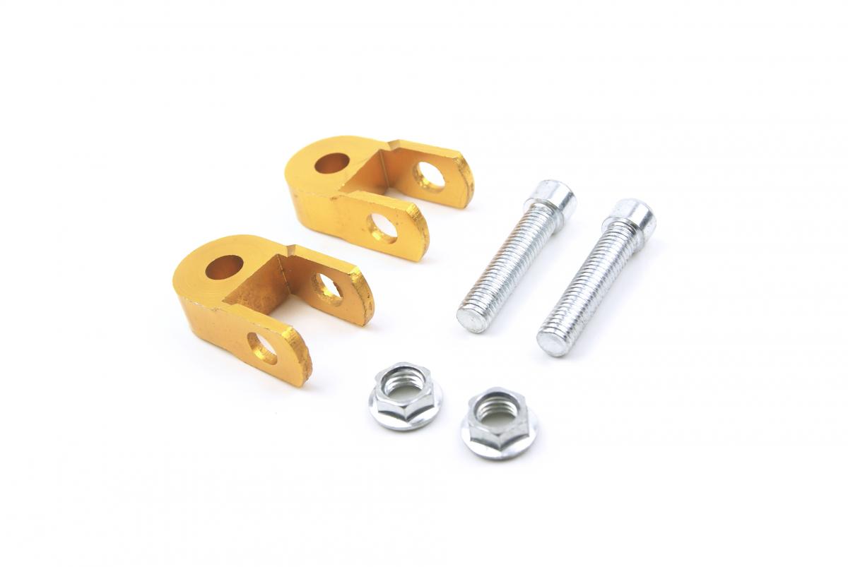 FIR Shock Absorber High Extension Riser Kit with Bolt Hardware, Gold