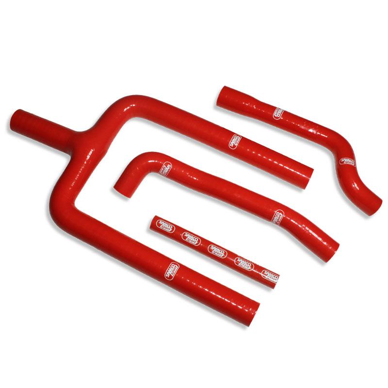 Samco Sport Coolant Hose 4 Piece Kit Red 18-20 Gas Gas 250 300 EC XC Thermostat Bypass Samco Gas-9-rd