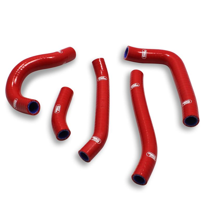 Samco Sport Coolant Hose 5 Piece Kit Red 16-17 Honda 250 CRF R Oem Design Samco Sport Hon-104-rd