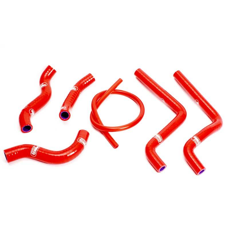 Samco Sport Coolant Hose 6 Piece Kit Red 01-02 Honda 125 CR 125 R Samco Sport Hon-29-rd