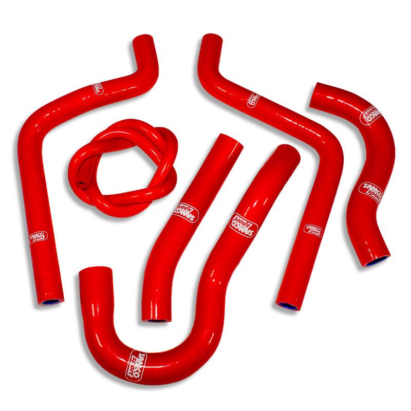 Samco Sport Coolant Hose 6 Piece Kit Red 03-04 Honda 125 CR R Samco Sport Hon-32-rd