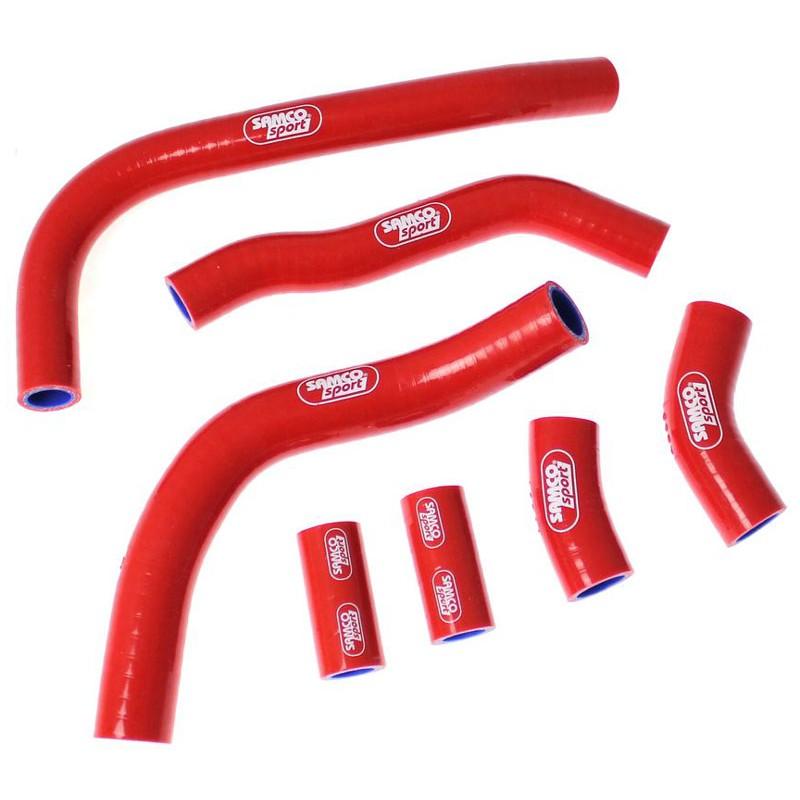 Samco Sport Coolant Hose 7 Piece Kit Red 09-12 Honda 450 CRF R Oem Design Samco Sport Hon-81-rd