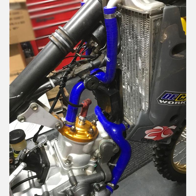 Samco Sport Coolant Hose 2 Piece Kit Blue 06-13 Husqvarna 125 CR WR 'y' Race Design Samco Hus-5-bu