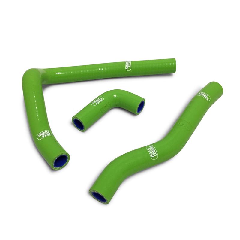 Samco Sport Coolant Hose 3 Piece Kit Green 00-26 Kawasaki 65 KX Samco Sport Kaw-62-gn