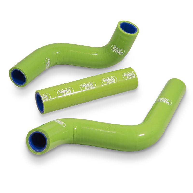 Samco Sport Coolant Hose 3 Piece Kit Green 98-13 Kawasaki 80 85 KX Samco Sport Kaw-20-gn