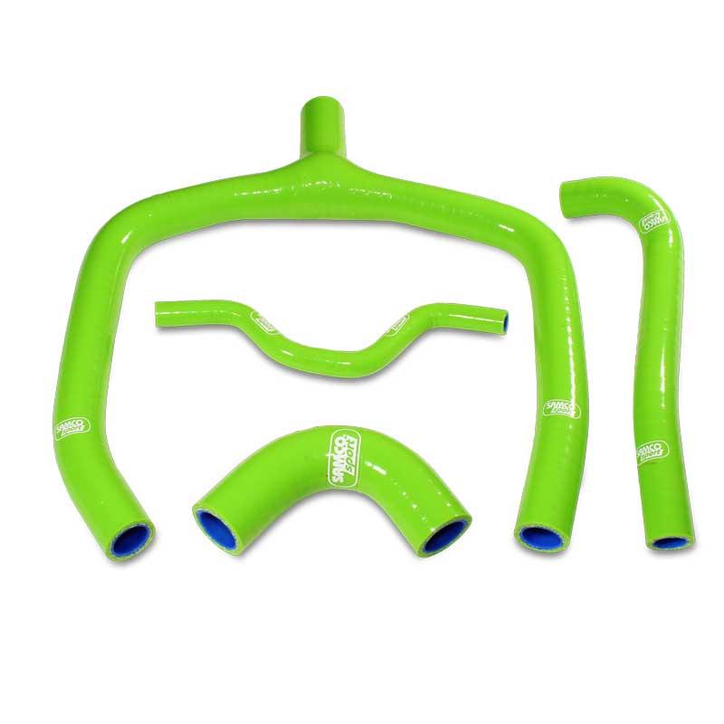 Samco Sport Coolant Hose 4 Piece Kit Green 09-16 Kawasaki 250 KX F 'y' Race Design Samco Kaw-33-gn