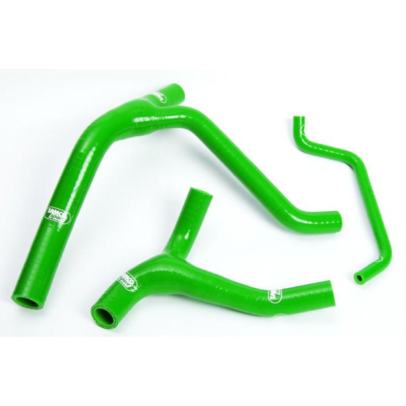 Samco Sport Coolant Hose 3 Piece Kit Green Kawasaki 450 KLX R KX F Samco Sport Kaw-23-gn