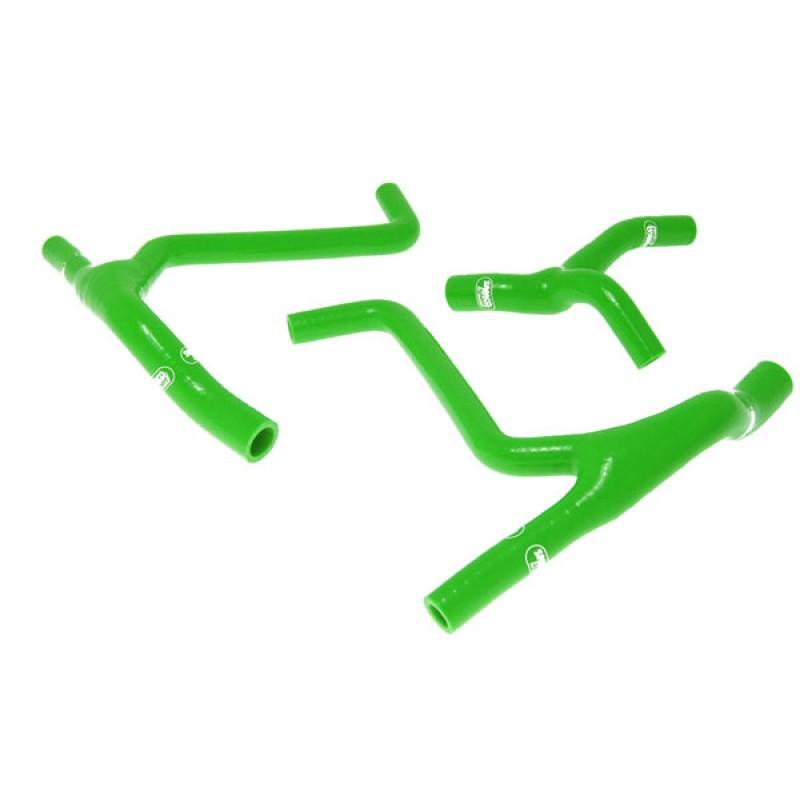 Samco Sport Coolant Hose 3 Piece Kit Green 09 Kawasaki 450 KX F Samco Sport Kaw-35-gn