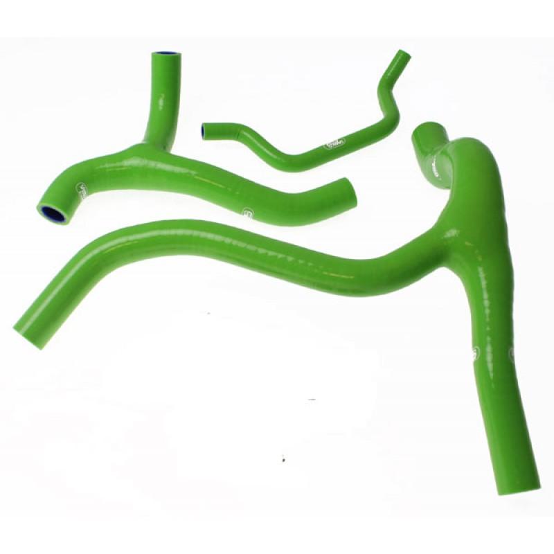 Samco Sport Coolant Hose 3 Piece Kit Green 12-15 Kawasaki 450 KX F Samco Sport Kaw-50-gn