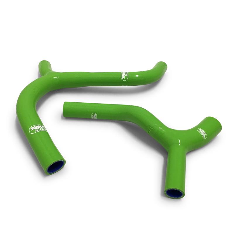 Samco Sport Coolant Hose 2 Piece Kit Green 16-18 Kawasaki 450 KX F 'y' Race Design Samco Kaw-73-gn
