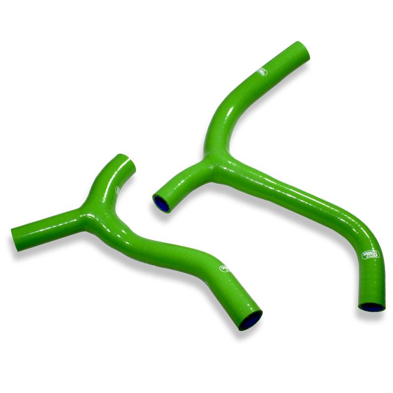 Samco Sport Coolant Hose 2 Piece Kit Green 19-23 Kawasaki 450 KX F 'y' Race Design Samco Kaw-92-gn