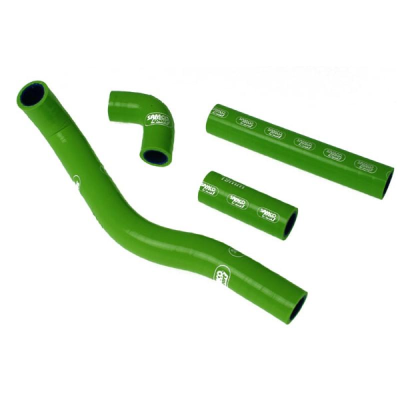 Samco Sport Coolant Hose 4 Piece Kit Green 83-04 Kawasaki 500 KX Samco Sport Kaw-28-gn