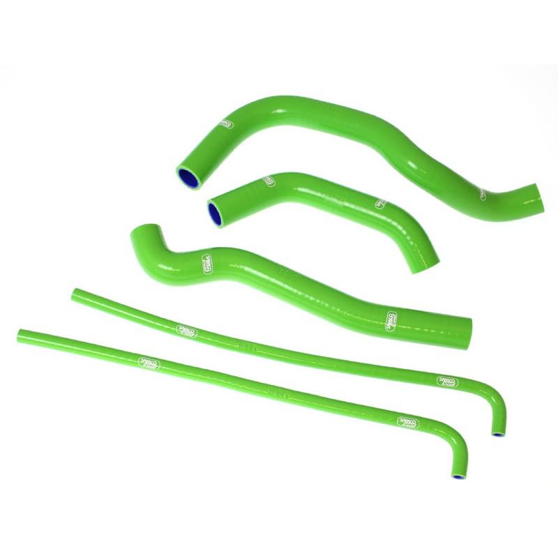 Samco Sport Coolant Hose 5 Piece Kit Green 87-07 Kawasaki 650 Klr a Samco Sport Kaw-53-gn