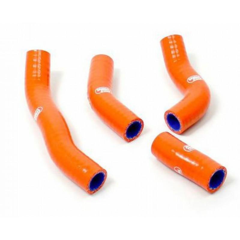 Samco Sport Coolant Hose 4 Piece Kit Orange 12-22 KTM Freeride E-sm E-EXC E-SX Samco Sport KTM-69-or