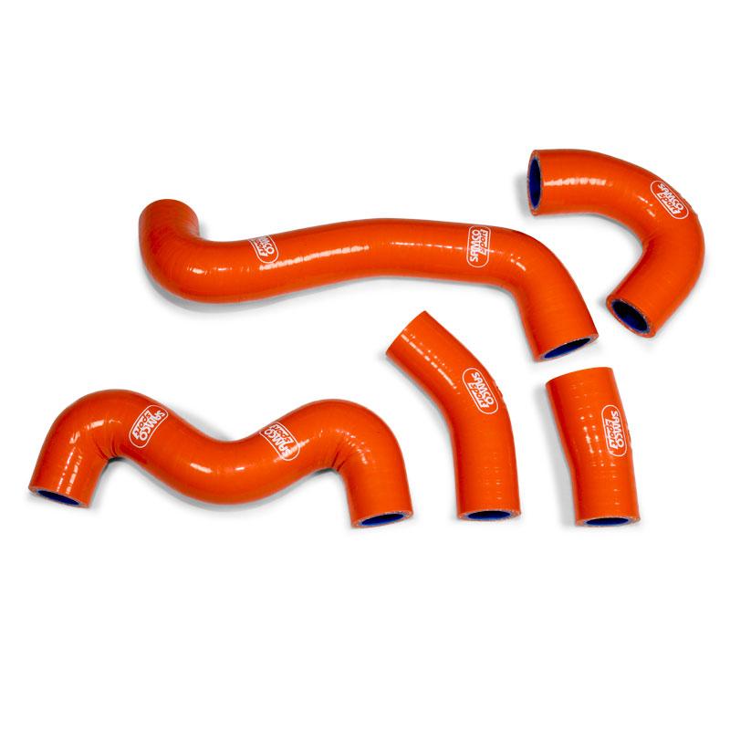 Samco Sport Coolant Hose 5 Piece Kit Orange 18-23 Husq KTM 50 TC SX Mini Oem Design Samco KTM-103-or