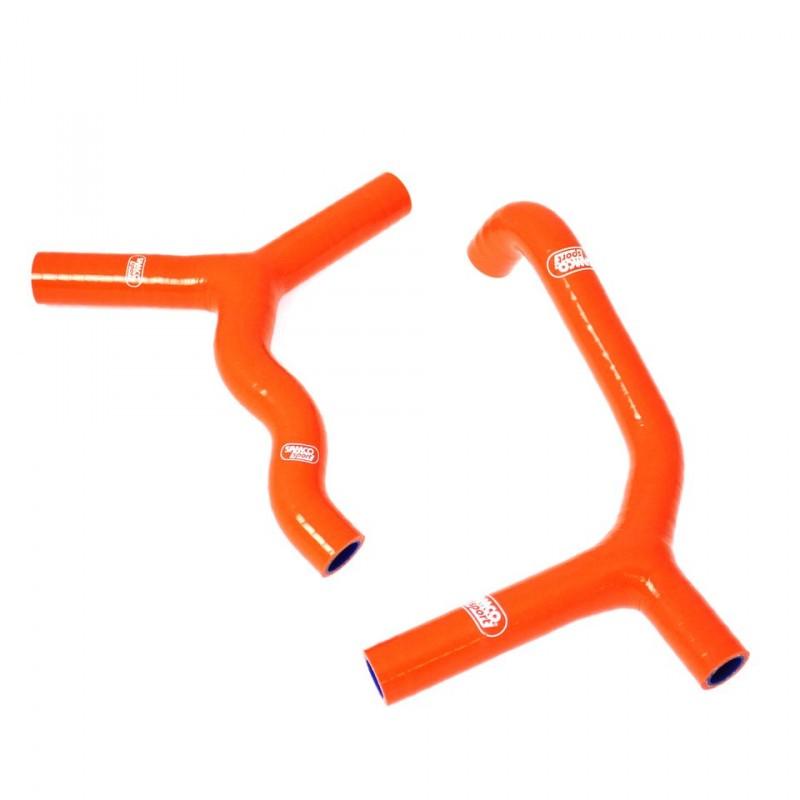 Samco Sport Coolant Hose 2 Piece Kit Orange 03-12 KTM 85 105 SX Samco Sport KTM-3-or