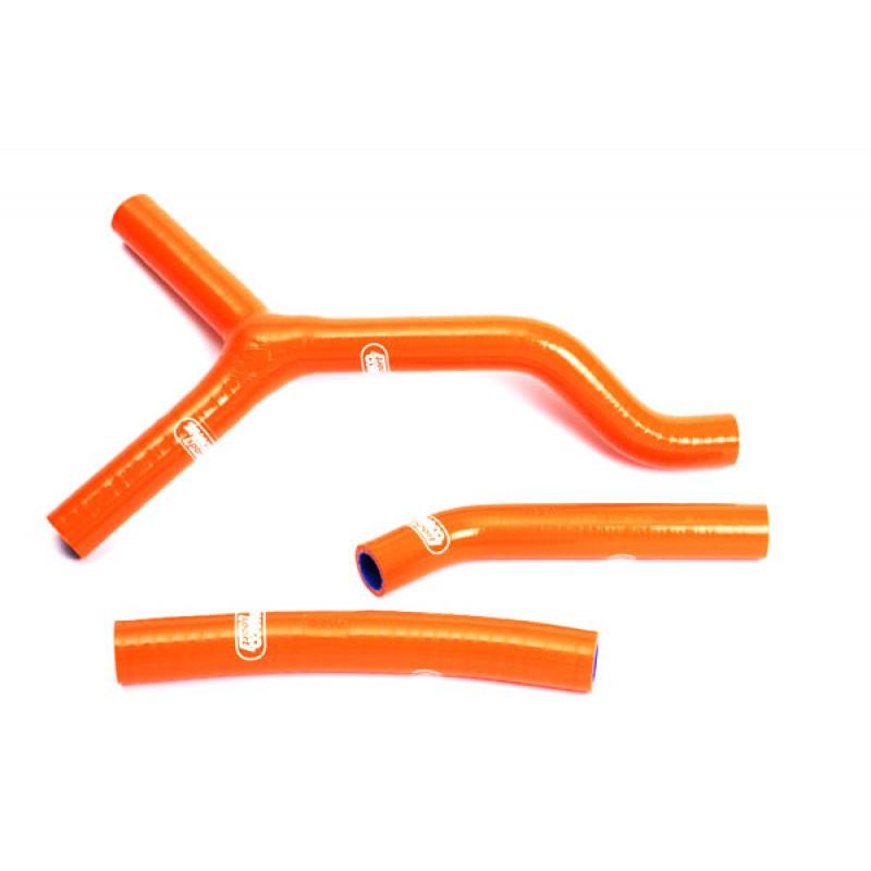 Samco Sport Coolant Hose 3 Piece Kit Orange 01-07 KTM 125 200 250 300 EXC SX Thermo Bypass Samco KTM-2-or