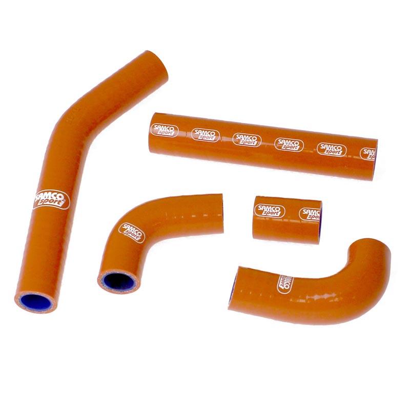 Samco Sport Coolant Hose 5 Piece Kit Orange KTM 125 200 TE EXC XC-w Oem Design Samco Sport KTM-29-or