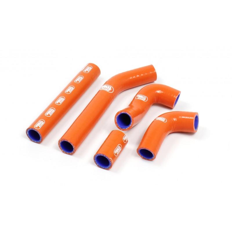 Samco Sport Coolant Hose 5 Piece Kit Orange 12-16 KTM 125 200 TE EXC XC-w Samco Sport KTM-70-or