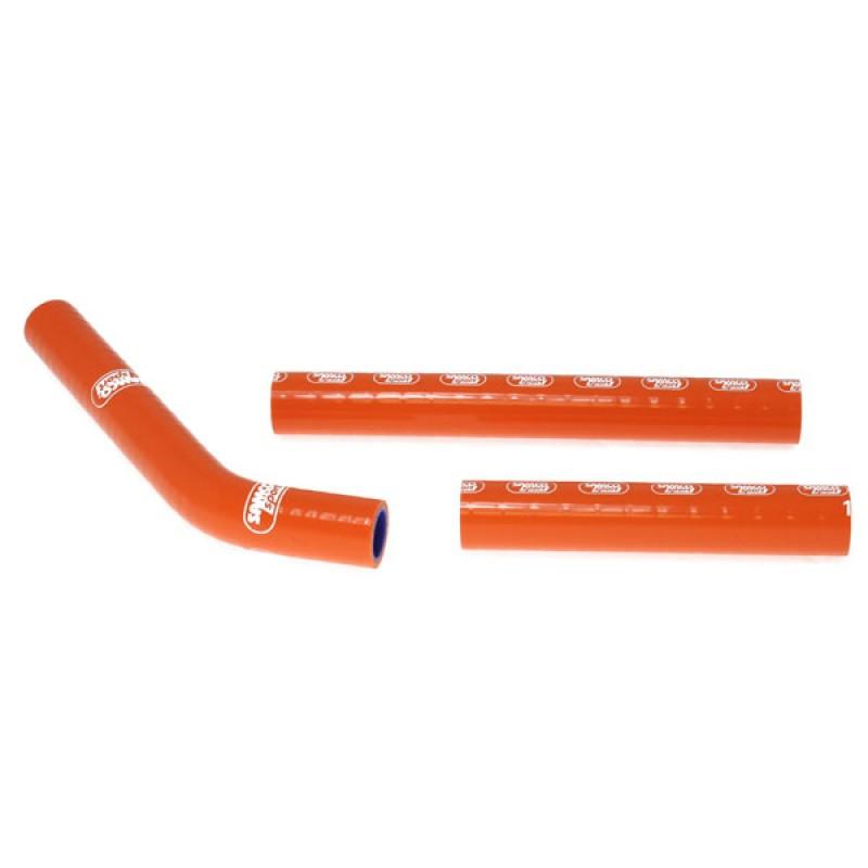 Samco Sport Coolant Hose 3 Piece Kit Orange 07-10 KTM 125 144 SX Samco Sport KTM-17-or