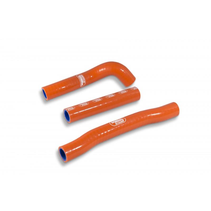 Samco Sport Coolant Hose 3 Piece Kit Orange 16-19 Husq KTM 125 150 Thermostat Bypass Samco KTM-73-or