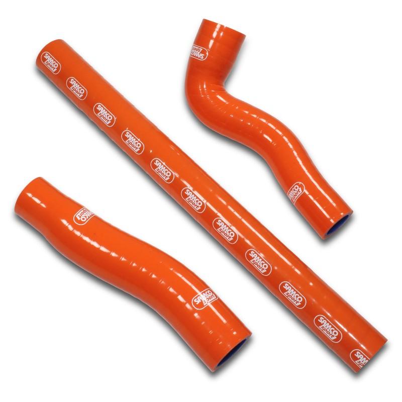 Samco Sport Coolant Hose 3 Piece Kit Orange 19-23 Gas Husq KTM 125 150 Samco Sport KTM-105-or