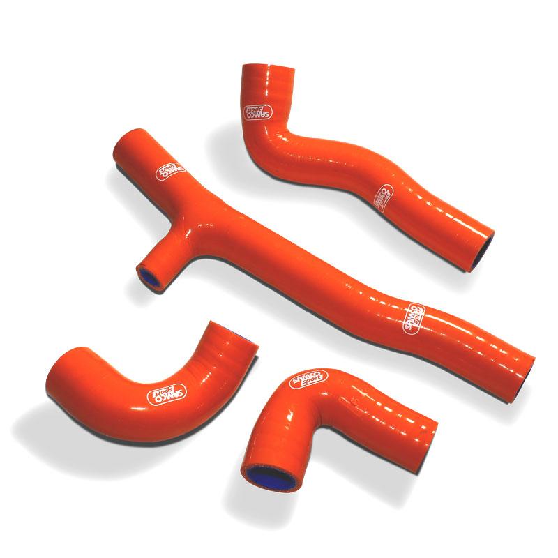 Samco Sport Coolant Hose 4 Piece Kit Orange 20-23 KTM 150 TE EXC XC-w Tpi Oem Design Samco KTM-120-or