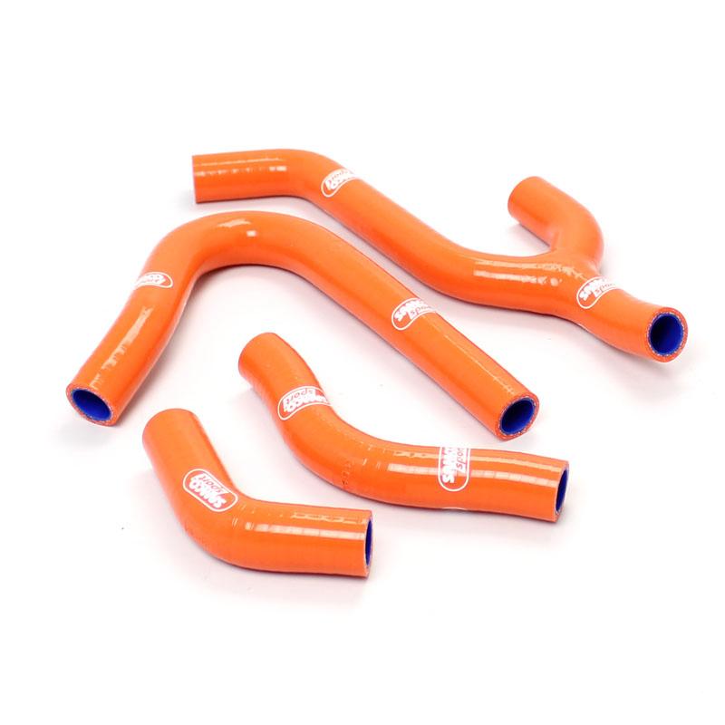 Samco Sport Coolant Hose 4 Piece Kit Orange 98-02 KTM 250 380 EXC Samco Sport KTM-41-or