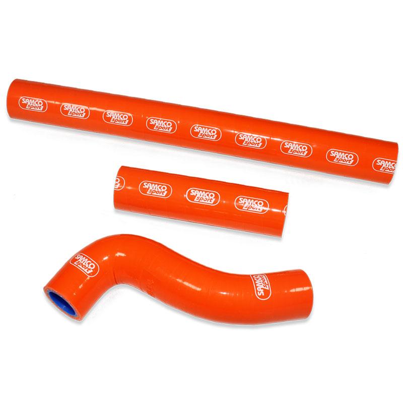 Samco Sport Coolant Hose 3 Piece Kit Orange 18-19 250 300 TE EXC XC-w Tpi Thermo Bypass Samco KTM-99-or