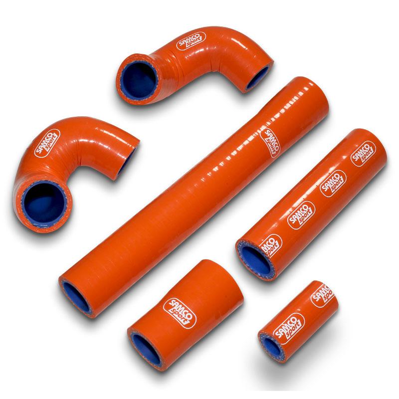 Samco Sport Coolant Hose 6 Piece Kit Orange 18-19 Husqvarna KTM 250 300 Samco Sport KTM-98-or