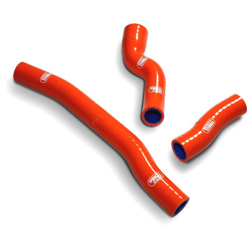 Samco Sport Coolant Hose 3 Piece Kit Orange 20-23 Gas Husq KTM 250 300 Thermo Bypass Samco KTM-114-or
