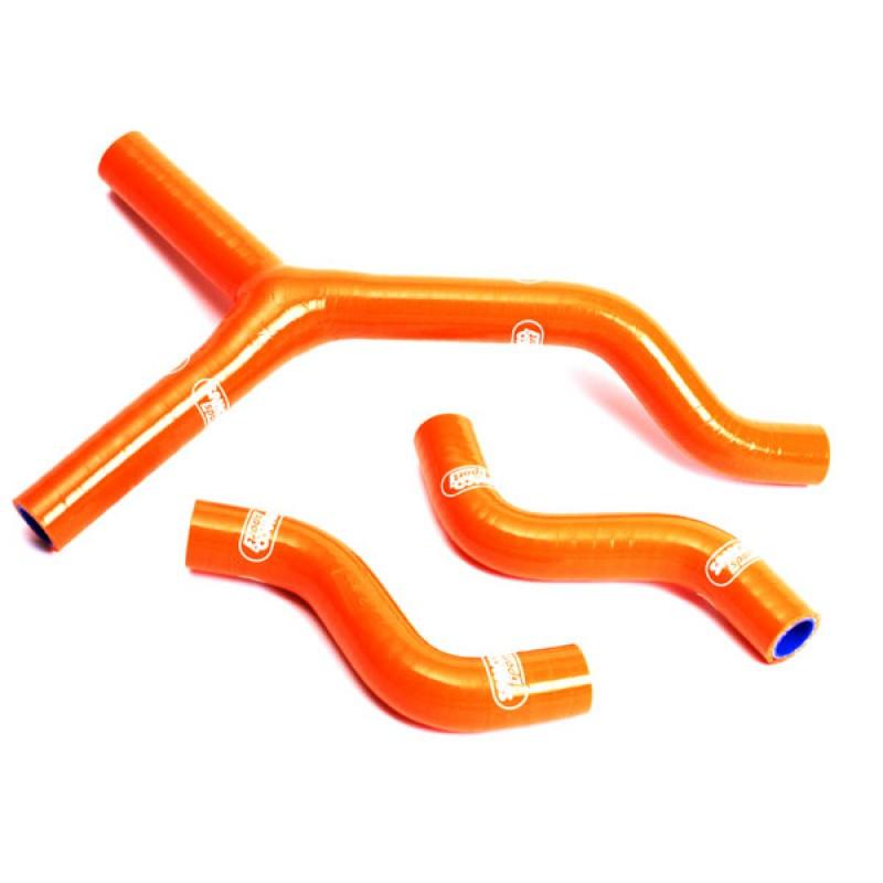 Samco Sport Coolant Hose 3 Piece Kit Orange 07 KTM 250 EXC-f XCF-W Samco Sport KTM-9-or