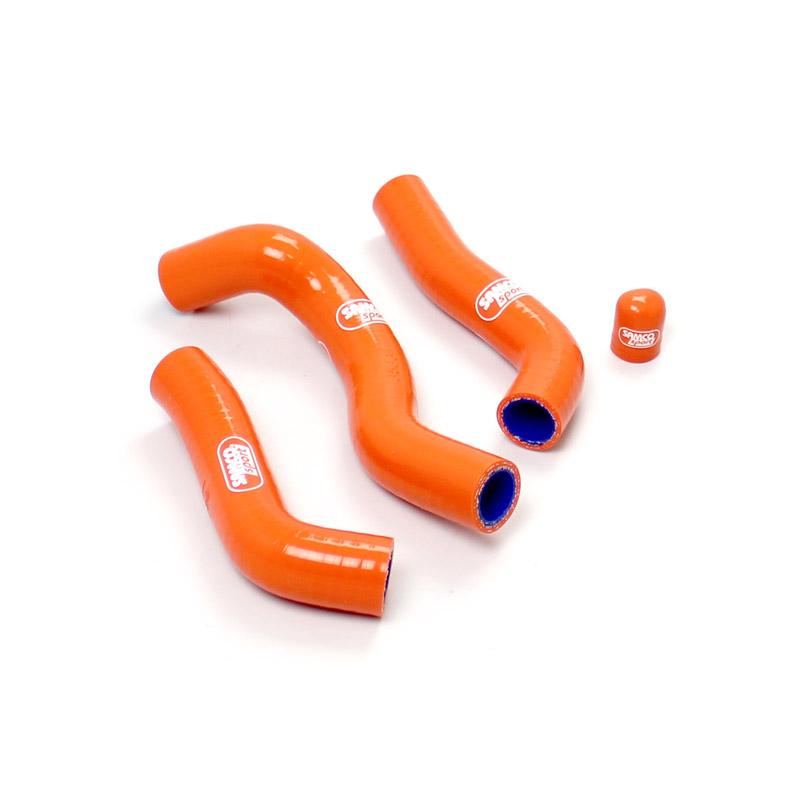 Samco Sport Coolant Hose 4 Piece Kit Orange 12-13 KTM 250 FE EXC-f XCF-W Thermo Bypass Samco KTM-50-or