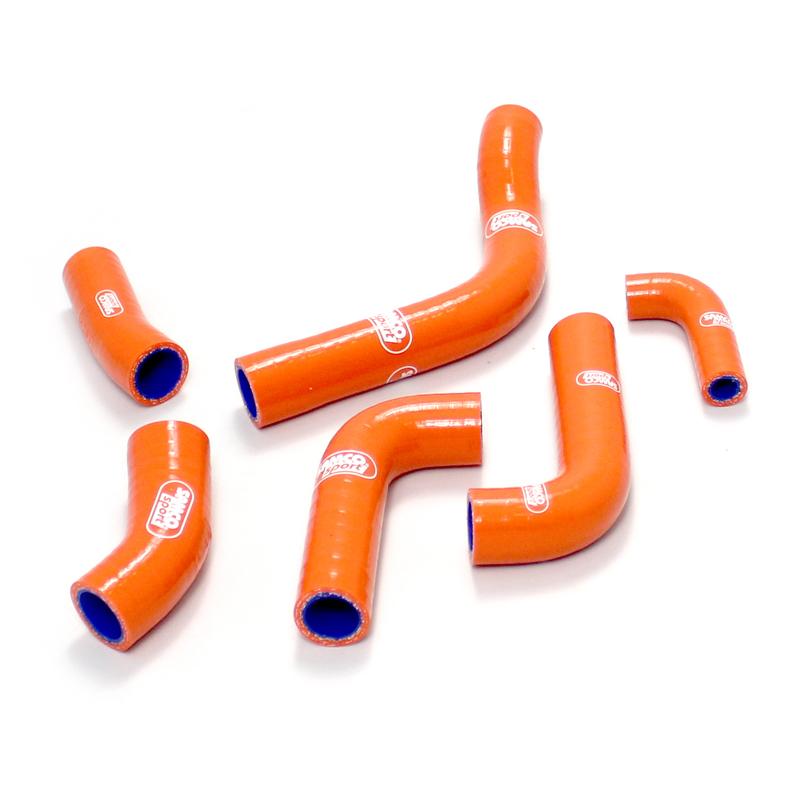 Samco Sport Coolant Hose 6 Piece Kit Orange 12-16 Husqvarna KTM 250 350 Oem Design Samco KTM-58-or