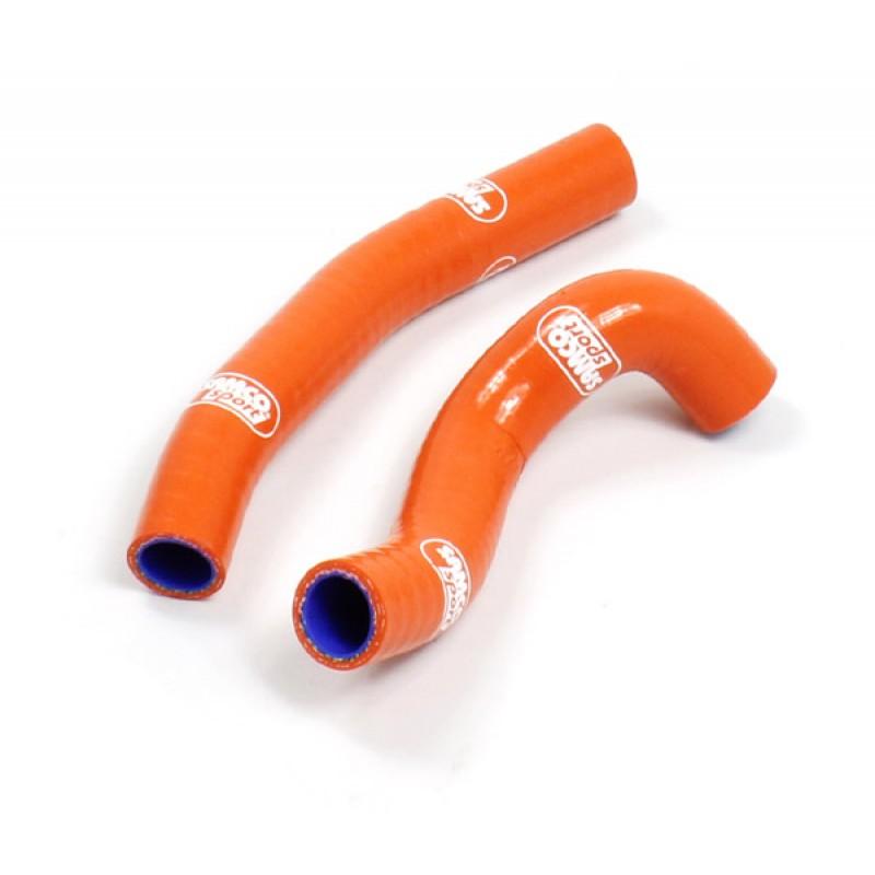 Samco Sport Coolant Hose 2 Piece Kit Orange 13-16 KTM 250 Freeride Samco Sport KTM-67-or