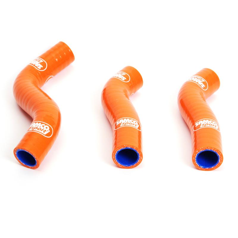 Samco Sport Coolant Hose 3 Piece Kit Orange 07-10 KTM 250 SX-F Samco Sport KTM-7-or