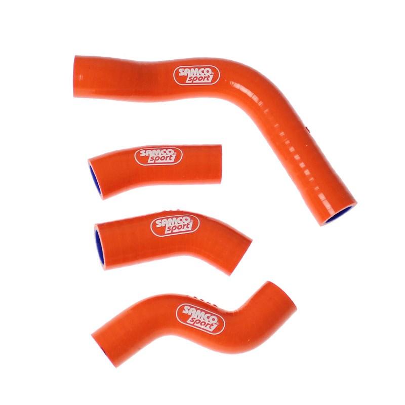 Samco Sport Coolant Hose 4 Piece Kit Orange 11-15 Husqvarna KTM 250 350 Oem Design Samco KTM-57-or